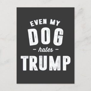 Cartão Postal De Convite Até Meu Cachorro Odeia Trump Anti Humor