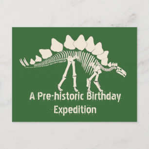 Cartão Postal De Convite Aventura do aniversário da escavação do dinossa