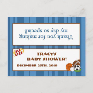 Cartão Postal De Convite Azul All-Star para cima da bolsa