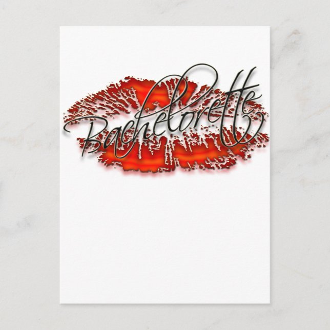 Cartão Postal De Convite Bachlorette e sua equipe (Frente)