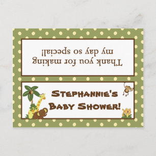 Cartão Postal De Convite Bag Goody Topper Jungle Babies