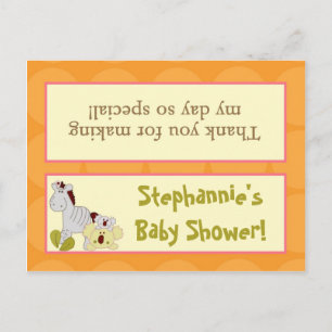 Cartão Postal De Convite Bag Topper Tropical Punch Girl Elepha