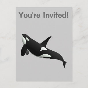 Cartão Postal De Convite Baleia Assassina, Orcinus Orca
