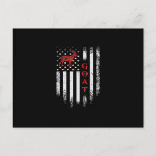 Cartão Postal De Convite Bandeira Americana Vintage Cabra EUA