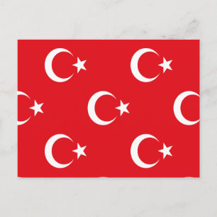 Cartão Postal De Convite Bandeira da Turquia