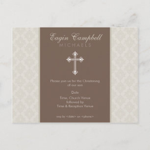 Cartão Postal De Convite BAPTISMO CONVITE: oh tão lindo 1