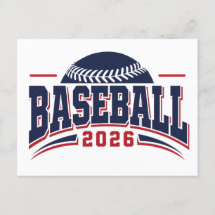 Cartão Postal De Convite Baseball 2026 - Classic Sports Team Style Design