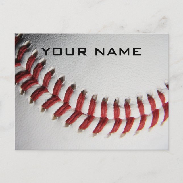Cartão Postal De Convite Baseball Inspirational Adicione seu nome (Frente)
