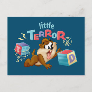 Cartão Postal De Convite Bebê Taz  Pequeno Terror