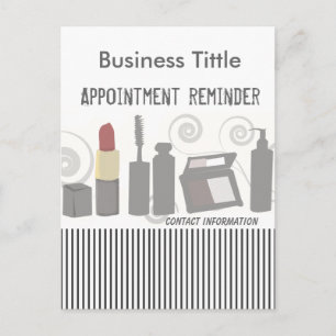 Cartão Postal De Convite Beleza de Festa de Luxo Moda Maquiagem & Facial