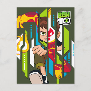 Cartão Postal De Convite Ben 10 Transformação do DNA do Heatblast