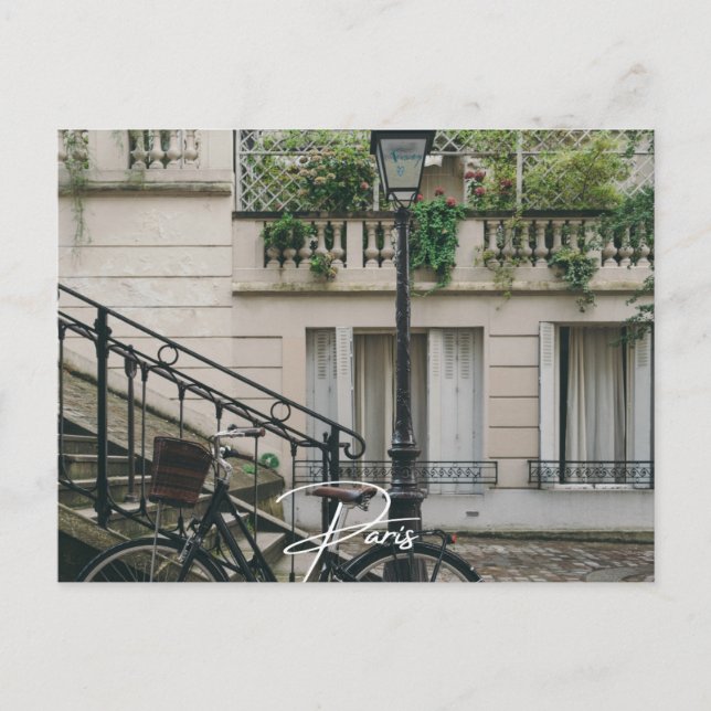 Cartão Postal De Convite Bicicleta de Paris (Paris) (Frente)