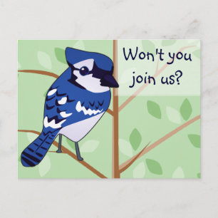 CARTÃO POSTAL DE Convite Blue Jay