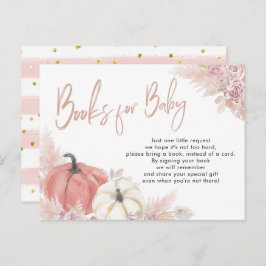 Cartão Postal De Convite Boêmia Cai no Amor Pumpkin Livros para Bebê