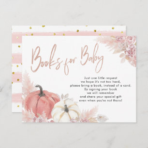 Cartão Postal De Convite Boêmia Cai no Amor Pumpkin Livros para Bebê