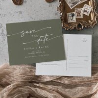 Boho Chic Olive Green Weding Date