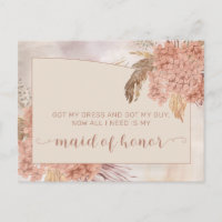 Boho Pampas Grass |Pedido de Madrinha de casamento