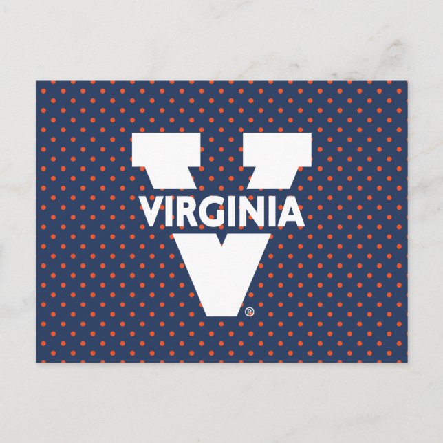 Cartão Postal De Convite Bolinhas Virginia Cavaliers (Frente)