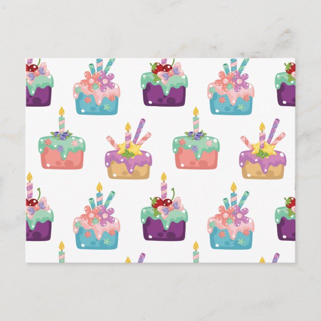Cartão Postal De Convite Bolos de Celebração (Frente)