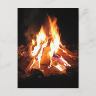 Cartão Postal De Convite BonFire Party Bon Bonne Fire