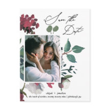 Bonito Floral Watercolor Buquê Salvar a Data