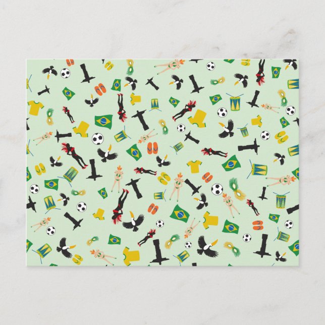 Cartão Postal De Convite Brasil - Samba no Rio de Janeiro (Frente)