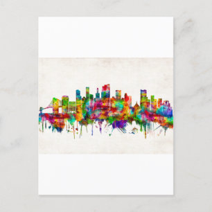 Cartão Postal De Convite Brooklyn New York Skyline