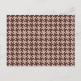 Cartão Postal De Convite Brown Houndstooth Preppy Classic Pattern Blank Car
