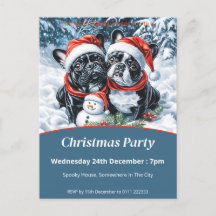 Bulls Franceses e Festa de Natal Snowman