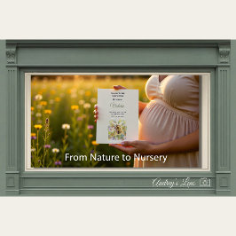 Cartão Postal De Convite Bumblebee Nursery | Whimsical Garden