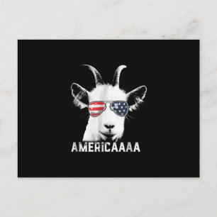 Cartão Postal De Convite Cabra Patriótica Cabra Engraçada América