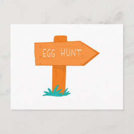 Cartão Postal De Convite Caça aos Ovos