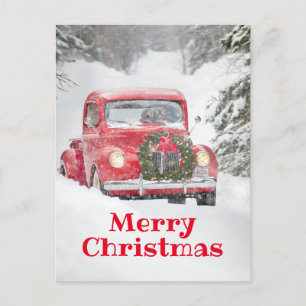 Cartão Postal De Convite Cães em um Caminhão