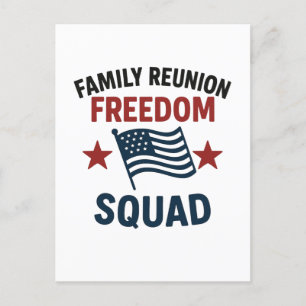 Cartão Postal De Convite Camisa da Reunião da Família Freedom Squad - Patri