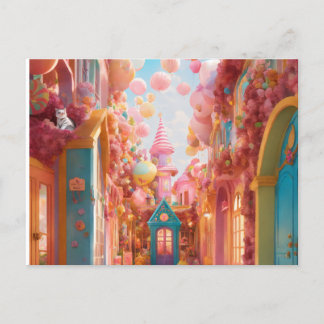 Cartão Postal De Convite Candyland Extravaganza: Solte a Magia com a Nossa