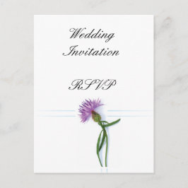 Cartão Postal De Convite Cardo Tradicional de Casamento Escocês e Celta