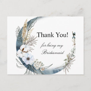 Cartão Postal De Convite Cartão de agradecimento Elegante de Corante Fluvia