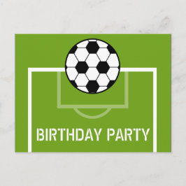 Cartão Postal De Convite Cartão de Aniversário do Campo de Futebol Convidar