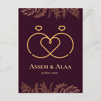 Cartão Postal De Convite cartão de casamento