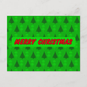 Cartão Postal De Convite Cartão de Natal de árvore de golfe e cesto