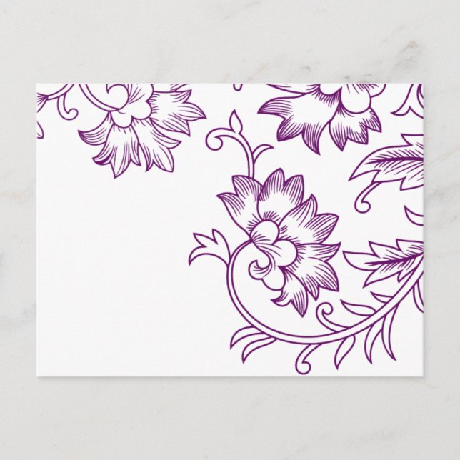 Cartão Postal De Convite Cartão de Resposta de Casamento Chic Rustic (Frente)