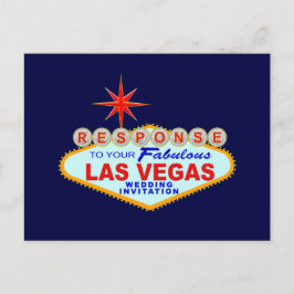 Cartão Postal De Convite Cartão de Resposta de Casamento de Las Vegas (Cart