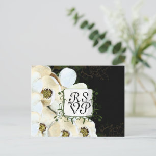 Cartão Postal De Convite Cartão de Resposta Magnolia