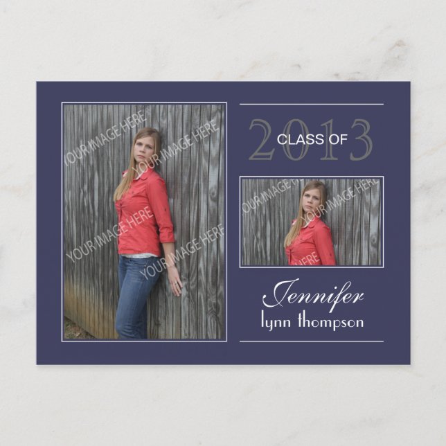 Cartão Postal De Convite Cartão-postal Aberto para Graduação (Frente)