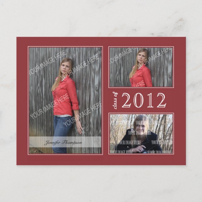 Cartão Postal De Convite Cartão-postal Aberto para Graduação (Frente)