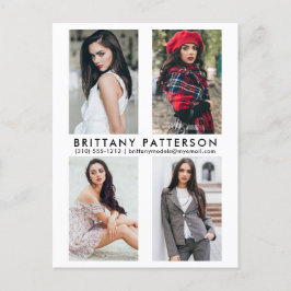 Cartão Postal De Convite Cartão-postal branco da placa fotográfica do ator-