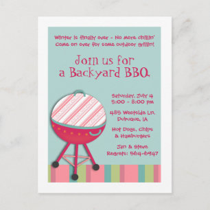 Cartão Postal De Convite Cartão-postal Chill & Grill