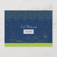 Cartão-postal corporativo Eid - Azul e Verde
