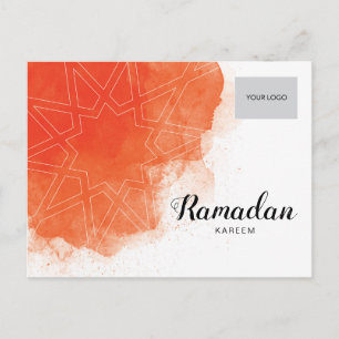 Cartão Postal De Convite Cartão-postal corporativo Ramadã - Laranja