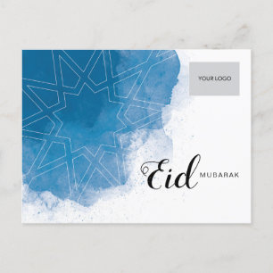Cartão Postal De Convite Cartão-postal da Eid Corporate - Azul